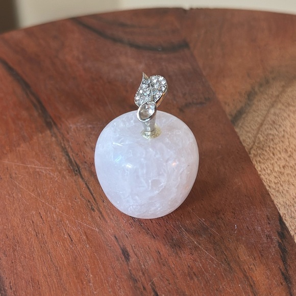 Clear Quartz Stemmed Apple - Picture 4 of 6